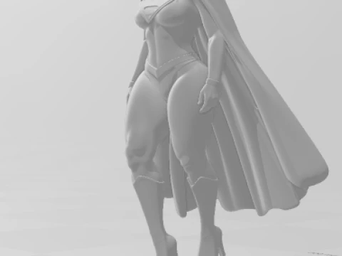 Bonecos 3d style manga anime women lolli super girl caricato 3D Print Model
