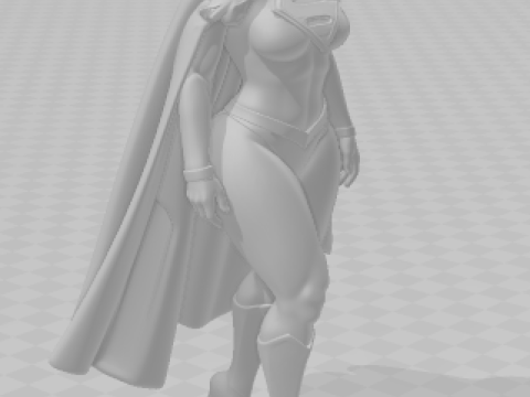 Bonecos 3d style manga anime women lolli super girl caricato 3D Print Model