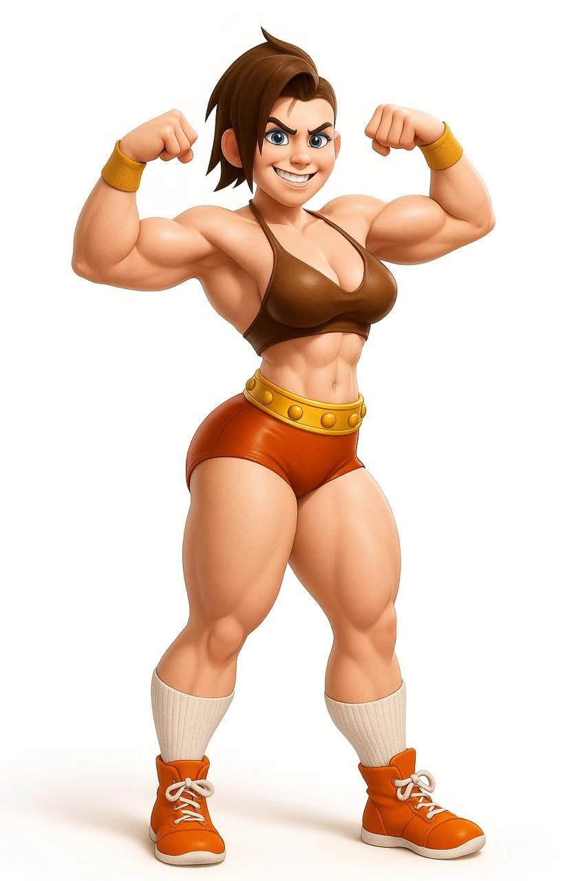 Bonecos 3d style manga anime women lolli muscle caricato 3D Print Model .c4d .max .obj .3ds .fbx .stl .blend
