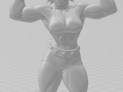 Bonecos 3d стиль манга аніме жінки lolli м'яз карикато 3D Принт Модель