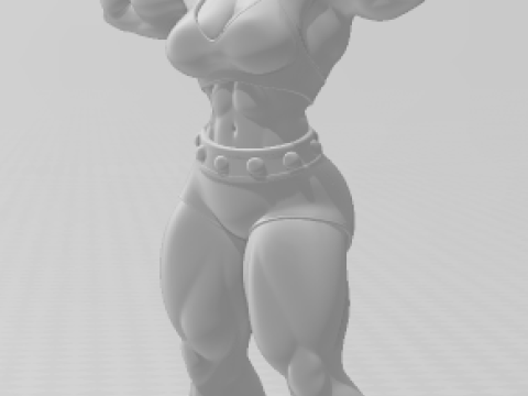 Bonecos 3d стиль манга аніме жінки lolli м'яз карикато 3D Принт Модель