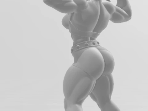 Bonecos 3d style manga anime women lolli muscle caricato 3D Print Model