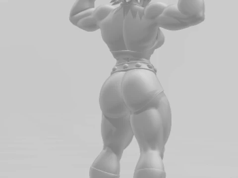 Bonecos 3d style manga anime women lolli muscle caricato 3D Print Model