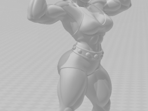 Bonecos 3d стиль манга аніме жінки lolli м'яз карикато 3D Принт Модель