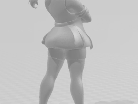 Bonecos 3d style manga anime women lolli caricato 3D Print Model