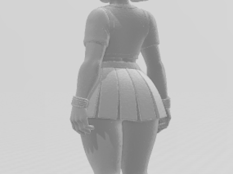 Bonecos 3d style manga anime women lolli caricato 3D Print Model