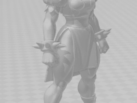 Bonecos 3d style manga anime women lolli chun li caricato 3D Print Model