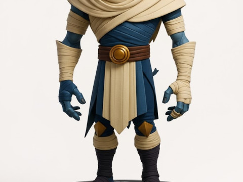 Bonecos 3d style manga anime donne lolli mumia caricato Modello di stampa 3D