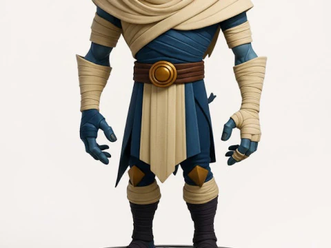 Bonecos estilo 3d manga anime mulheres lolli mumia caricato Modelo de Impressão 3D