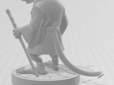 Bonecos style 3d manga anime rat éclat tortue caricato Modèles 3D en vedette