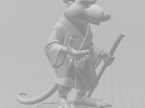 Bonecos style 3d manga anime rat éclat tortue caricato Modèles 3D en vedette