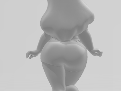 Bonecos 3d style manga anime lolli women caricato 3D Print Model