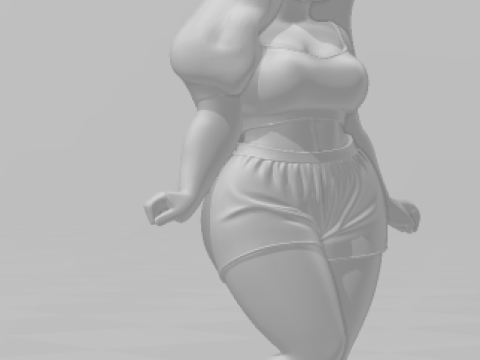 Bonecos 3d style manga anime lolli women caricato 3D Print Model