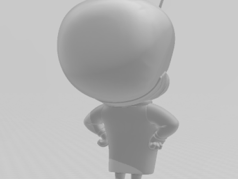 Bonecos 3d style manga anime formiga atomica caricato 3D Print Model