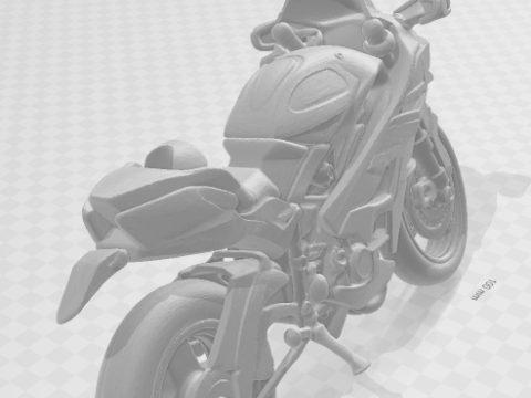 Bonecos 3d style manga anime moto caricato 3D Print Model