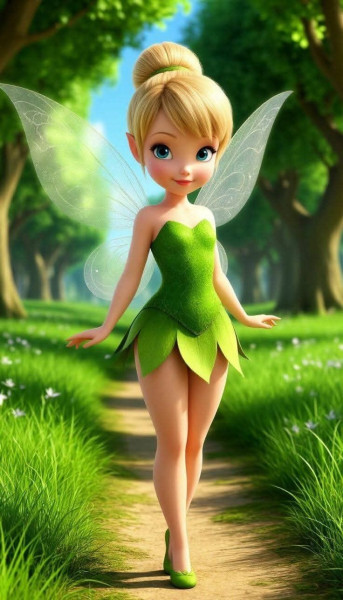 Bonecos 3d style manga anime women lolli tinker bell caricato 3D Print Model .c4d .max .obj .3ds .fbx .stl .blend 