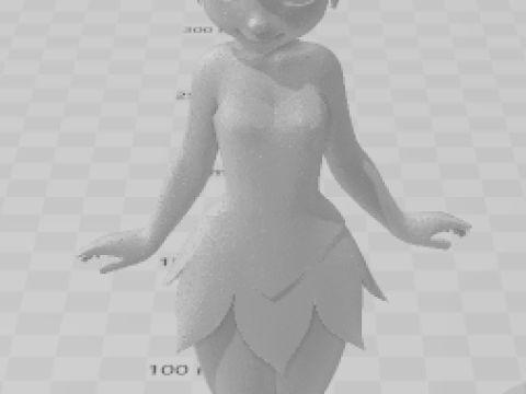 Bonecos 3d style manga anime women lolli tinker bell caricato 3D Print Model