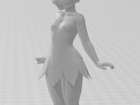 Bonecos 3d style manga anime women lolli tinker bell caricato 3D Print Model