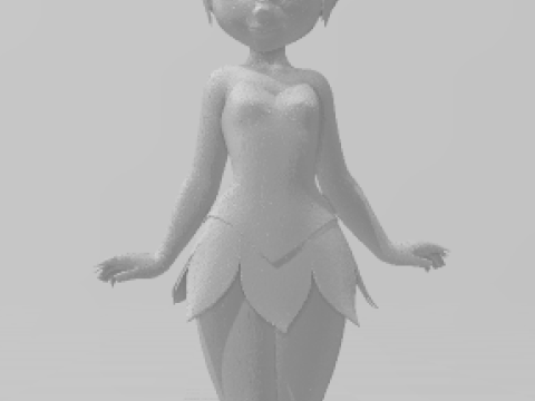 Bonecos 3d style manga anime women lolli tinker bell caricato 3D Print Model