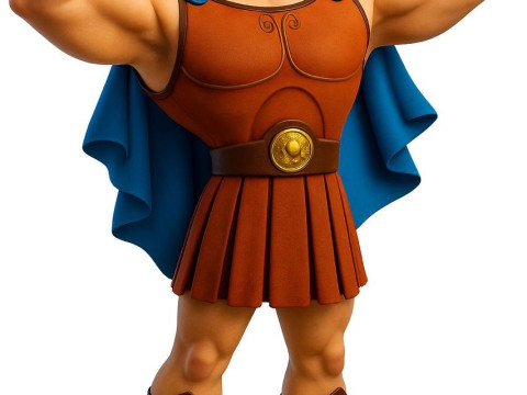 Bonecos 3d style manga anime man hercules caricato Modello di stampa 3D