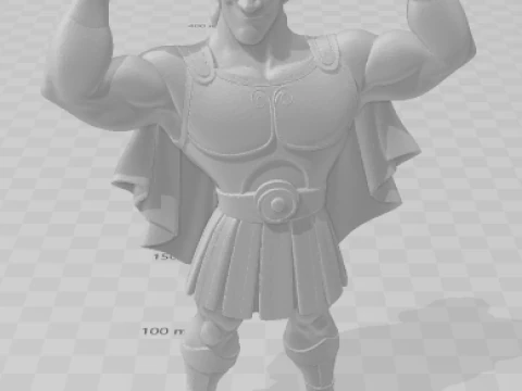 Bonecos 3d style manga anime man hercules caricato 3D Print Model