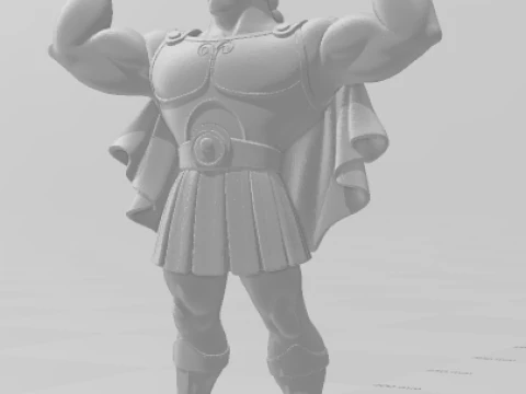 Bonecos 3d style manga anime man hercules caricato 3D Print Model