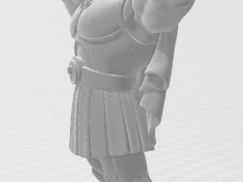 Bonecos 3d style manga anime man hercules caricato 3D Print Model