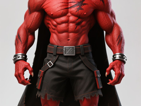 Bonecos 3D manga anime demonio demon diabeł caricato Model do druku 3D