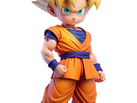 Bonecos 3D-Stil Manga Anime Dragon Ball Caricato 3D Druckmodell