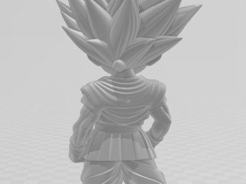 Bonecos 3d style manga anime dragon ball caricato 3D Print Model