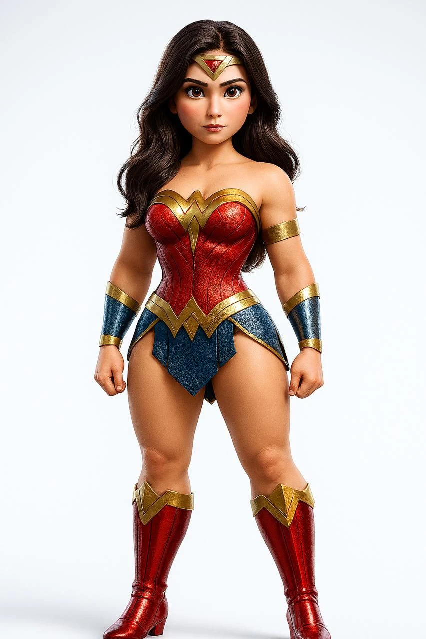 Bonecos 3d style manga anime wonder woman caricato 3D Print Model .c4d .max .obj .3ds .fbx .stl .blend 