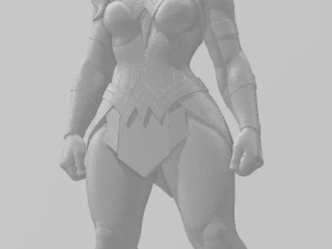 Bonecos 3d style manga anime wonder woman caricato 3D Print Model