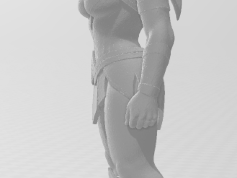 Bonecos 3d stil manga anime harika kadın karikatürü 3D Baskı Modeli