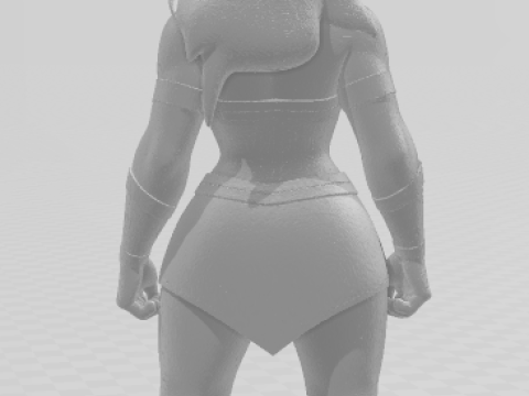 Bonecos 3d stil manga anime harika kadın karikatürü 3D Baskı Modeli