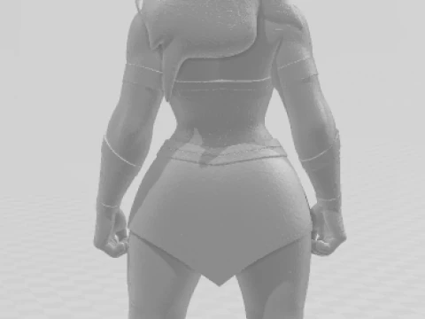 Bonecos 3d style manga anime wonder woman caricato 3D Print Model