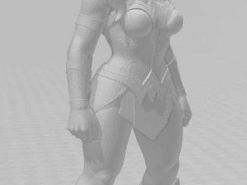 Bonecos 3d style manga anime wonder woman caricato 3D Print Model