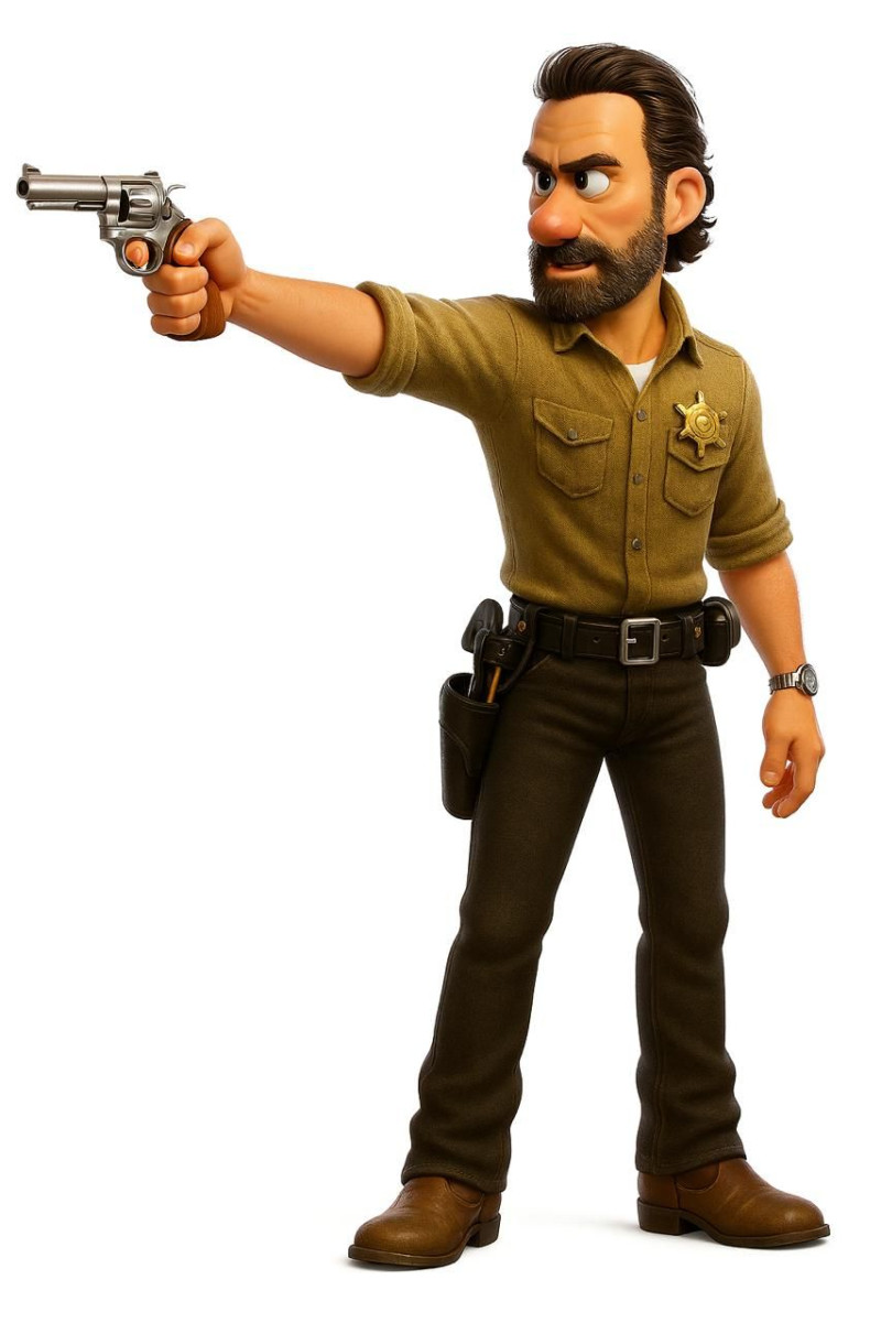 Bonecos 3D 风格漫画动漫 walkdead xerife caricato 3D 打印模型 .c4d .max .obj .3ds .fbx .stl .blend 