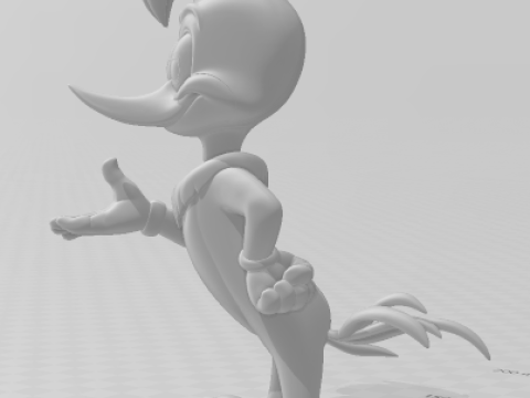 Bonecos 3d style manga anime wood woodpecker pica pau caricato 3D Print Model