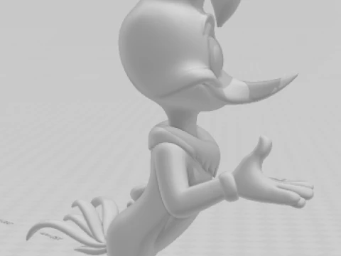 Bonecos 3d style manga anime wood woodpecker pica pau caricato 3D Print Model