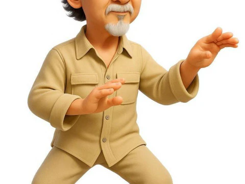 Bonecos 3d style manga anime miagui karate kid caricato 3D Print Model