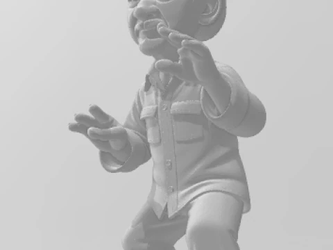 Bonecos 3d style manga anime miagui karate kid caricato 3D Print Model