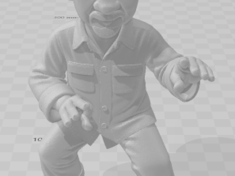 Bonecos 3d style manga anime miyagi karate kid caricato Modello di stampa 3D