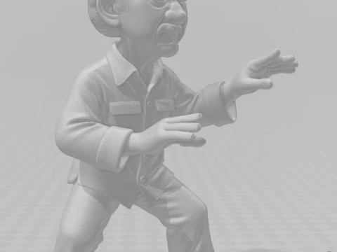 Bonecos 3d style manga anime miagui karate kid caricato 3D Print Model
