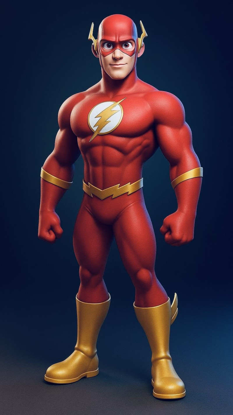 Bonecos 3d style manga anime flash league justice caricato 3D Print Model .c4d .max .obj .3ds .fbx .stl .blend 