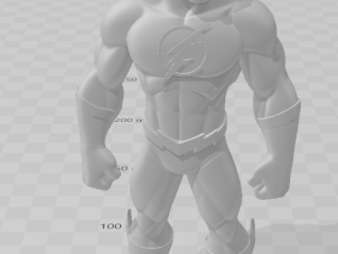 Bonecos 3d style manga anime flash league justice caricato 3D Print Model