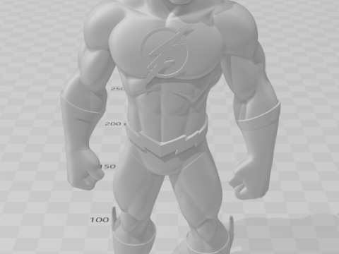 Bonecos 3d style manga anime flash league justice caricato 3D Print Model