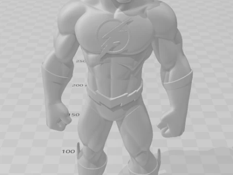 Bonecos 3d style manga anime flash league justice caricato 3D Print Model