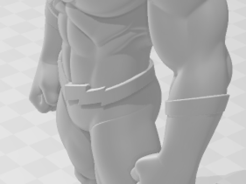 Bonecos 3d style manga anime flash league justice caricato 3D Print Model