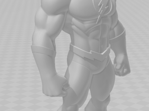 Bonecos 3d style manga anime flash league justice caricato 3D Print Model