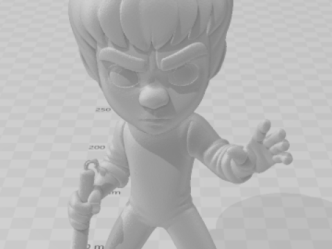 Bonecos 3d style manga anime bruce lee caricato 3D Print Model